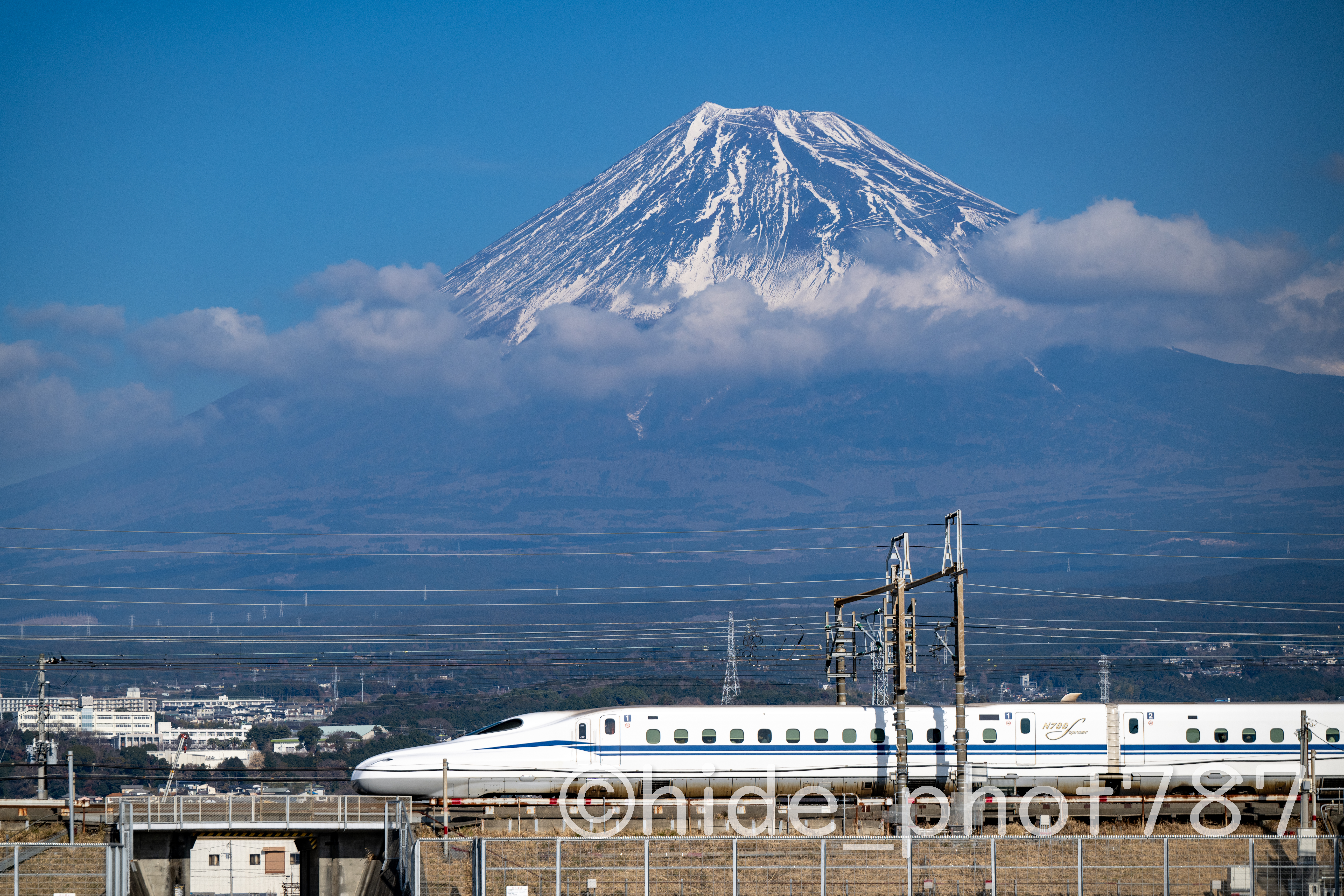 【TEST】東海道新幹線と富士山（冬）　N700S J19編成